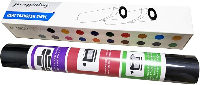 guangyintong Heat Transfer Vinyl Black HTV Rolls, Matte Surface Black HTV Vinyl - Image 7