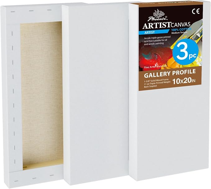 PHOENIX 10x20 Inch 3 Pack Gallery Canvas by PHOENIX