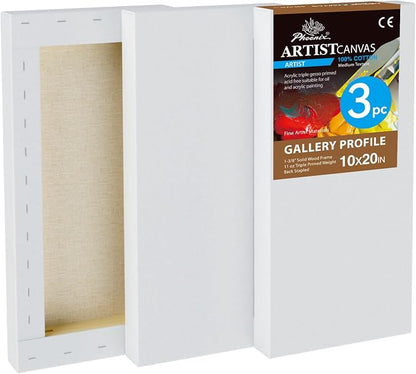 PHOENIX 10x20 Inch 3 Pack Gallery Canvas by PHOENIX