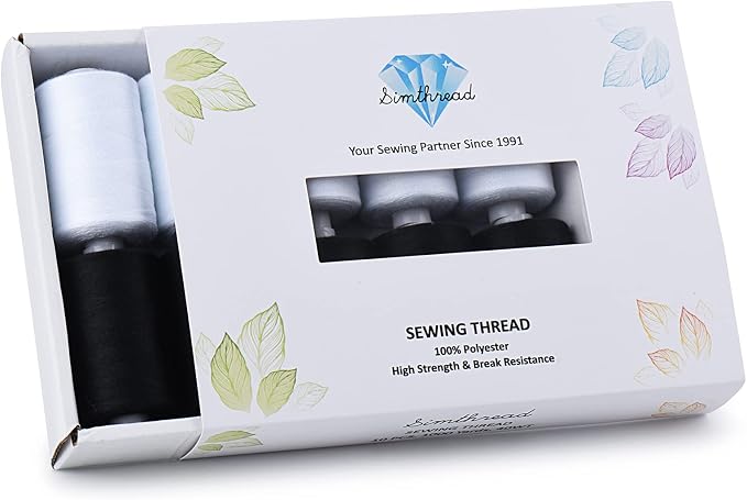 Simthread All Purpose Sewing Thread, 10 Spool 1000 Yards Each Bobbin Polyester - Image 6