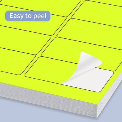 STARLIBOO 1" x 2-5/8" Address Labels- Neon Color Fluorescent Mailing Labels - Image 5
