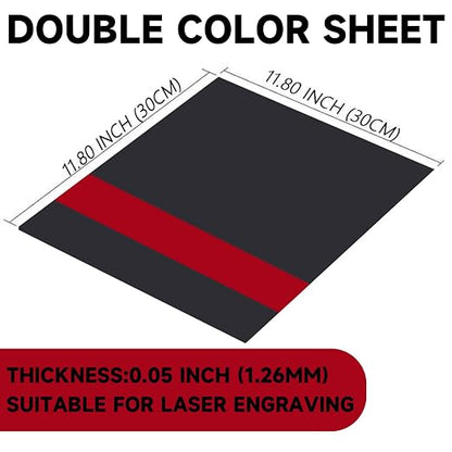 5PCS Laser Engraving Double Color ABS Plastic Sheet, Two-Tone Laserable - Image 2