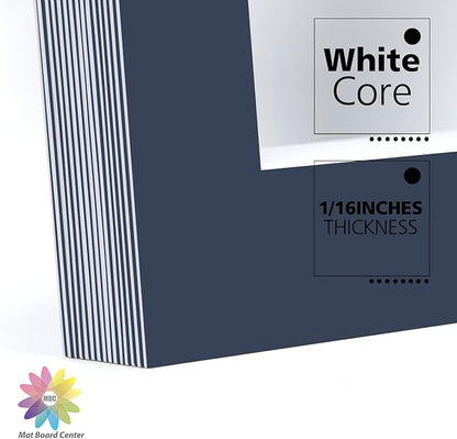 Mat Board Center, 11x14 for 8x10 Dignity Blue Color Mats - Image 8