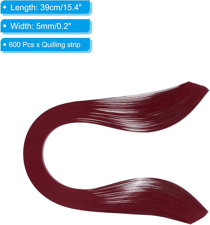 PATIKIL Quilling Strips Paper 600pcs 5mm 39cm Origami Paper Quilling Kits - Image 2