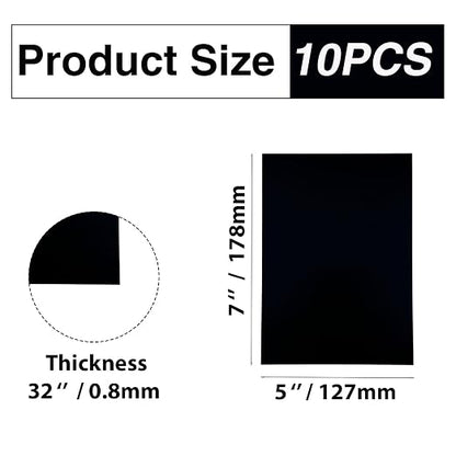 10Pcs Black Anodized Aluminum Sheet 5" x 7" x 1/32" Corrosion-Resistant Metal - Image 2