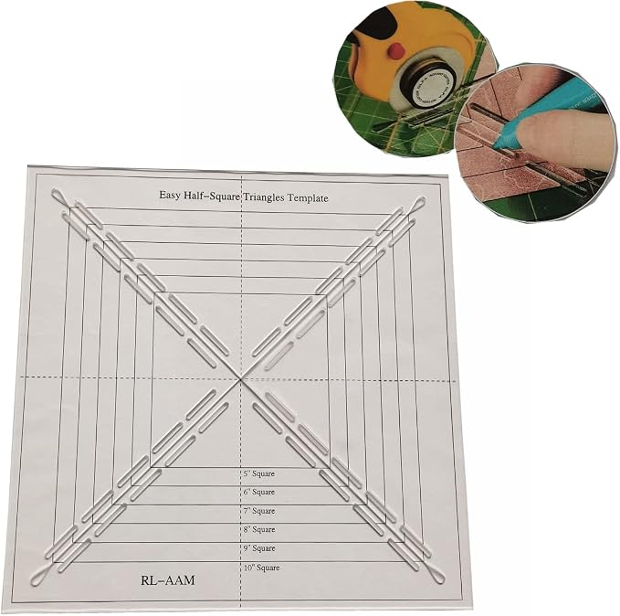 HONEYSEW Easy Half-Square Triangles Template Ruler - Image 3