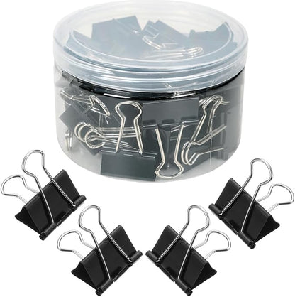 48 PCS Medium Binder Clips, 1-1/4 inch 32mm Binder Clips, Paper Clamps Medium by MIELIKKE