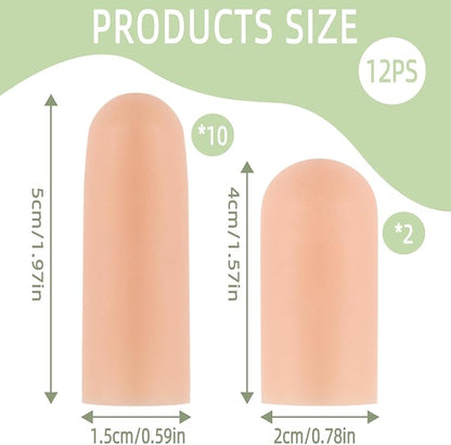 12PCS Gel Finger Cots Silicone Finger Protectors - Image 4