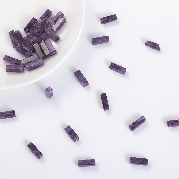 Natural Amethyst Rectangle Tube Beads 4x13mm 38cm/str Loose Semi Gemstone Stone - Image 4