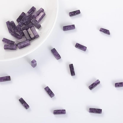 Natural Amethyst Rectangle Tube Beads 4x13mm 38cm/str Loose Semi Gemstone Stone - Image 4