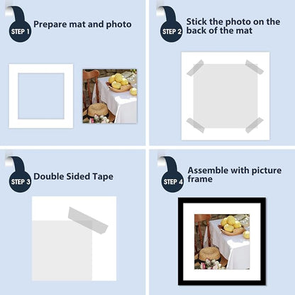 Mat Board Center, 14x14 for 10x10 White Photo Picture Mats - Image 6