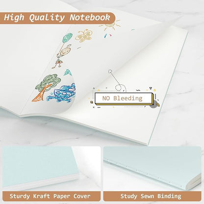 Oucaru Journaling Notebooks A5 Notebook college Blank Sketch Book 32 Pack Small - Image 3
