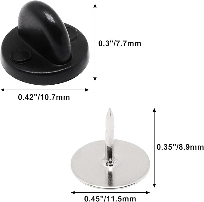 100set Rubber Pin Backs, Blank Pins Scatter Butterfly Clutch Pin Holder Enamel - Image 2