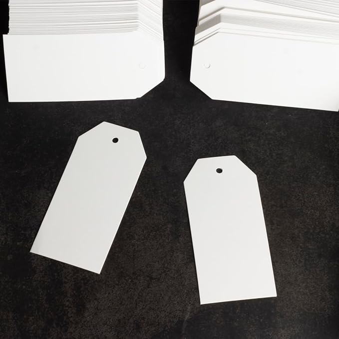 200PCS Paper Gift Tags with String, 3.7"x1.8"Blank Hangtags - Image 4