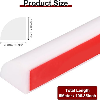 uxcell 197 Inch Flexible Quarter Round Molding Silicone Peel and Stick Trim - Image 2