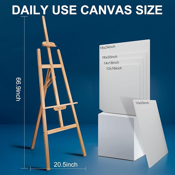 Stretched Canvases for Painting 18x24 Inch 5-Pack, 10 oz Triple Primed - Image 6