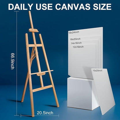 Stretched Canvases for Painting 18x24 Inch 5-Pack, 10 oz Triple Primed - Image 6