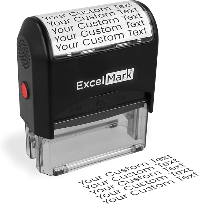 ExcelMark Custom Stamp – Clear & Crisp Impressions – Personalized Self-Inking by ExcelMark