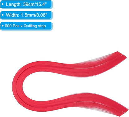 PATIKIL Quilling Strips Paper 600pcs 1.5mm 39cm Origami Paper Quilling Kits - Image 2