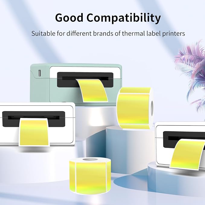 Square Thermal Labels Stickers 2" x 2", Holographic Thermal Stickers Labels - Image 3