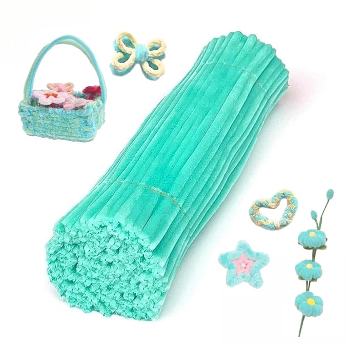 100 Pieces Pipe Cleaners Chenille Stem, Pastel Candy Color Pipe Cleaners Set - Image 2