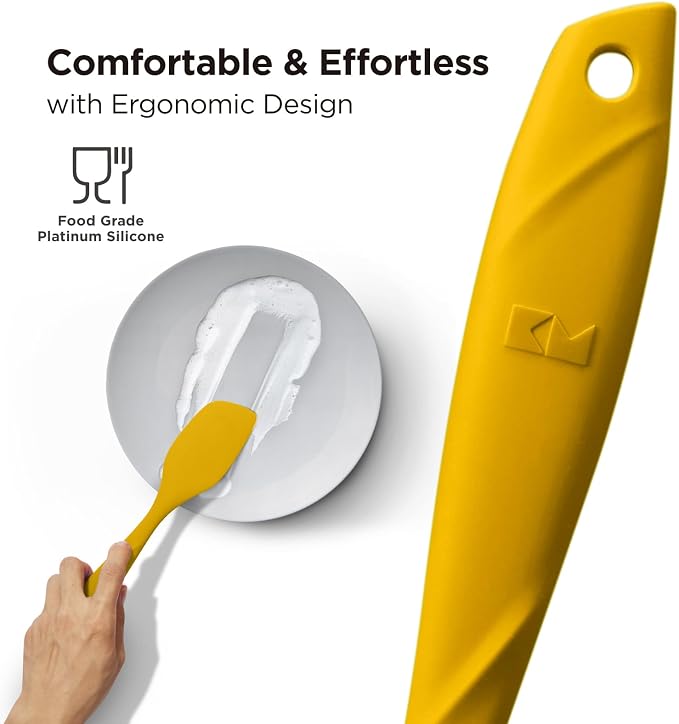 Kitchen Mama WaltzGrip Platinum Silicone Scraping Spatula: Heat Resistant - Image 3