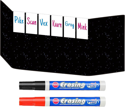 Acrylic Erasable Screen Top Initiative Trackers 6PCS by Aizesuro