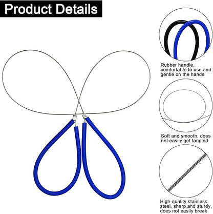 2 Pcs Clay Cutter Wires + 1 Clay Ceramic Needle + 1 Feather Wire Texture Detail - Image 3