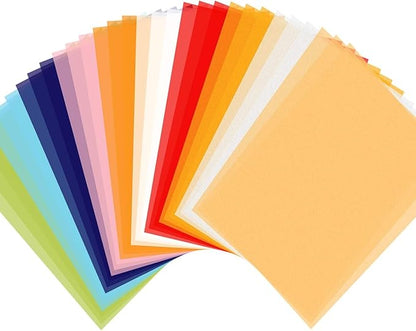 Shynek Colored Vellum Paper, 50 Sheets, 10 Colors, 8.5 x 11, Transparent by shynek