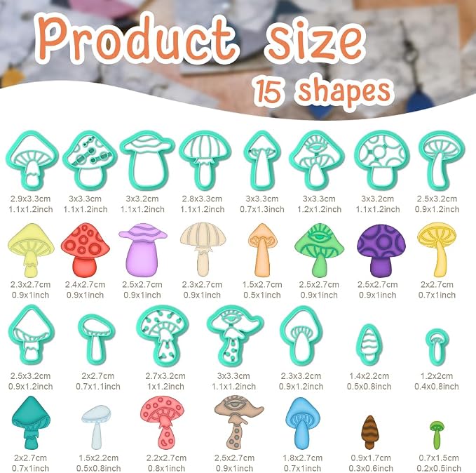 ACRNIGHEET Mushroom Clay Cutters - Image 2