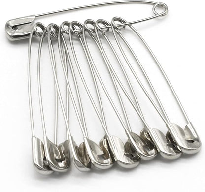 vrupin 50PCS Safety Pins, 3Inch/76mm Safety Pins Metal Nickel Plated Steel - Image 5