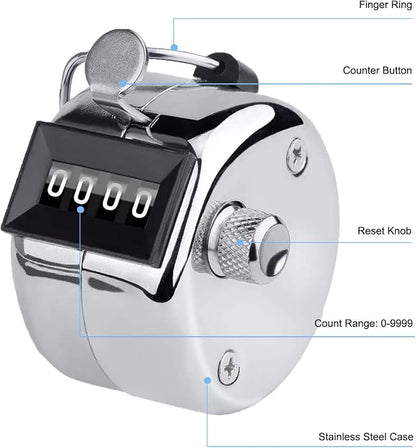 Metal Tally Counter Clicker Counter Handheld Pitch Counter, Manual Mechanical - Image 3