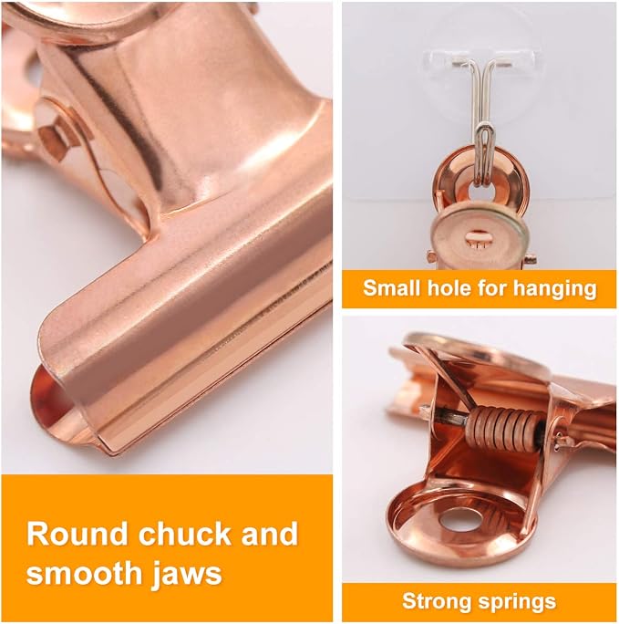 Coideal Bulldog Paper Clips Rose Gold, Food Bags, Pictures Photos, Art Crafts - Image 6