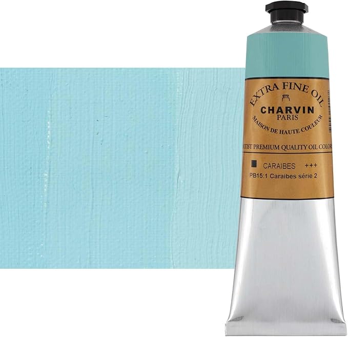 Charvin Extra Fine Oil Paint, Caribbean Blue 150 ml by Unknown