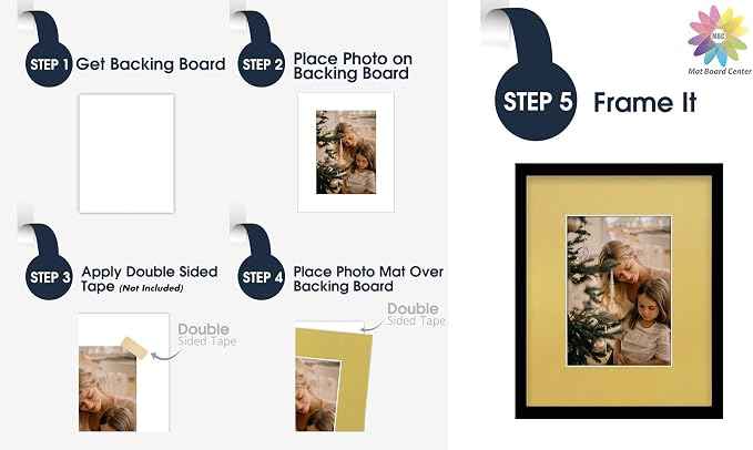 Mat Board Center, 8x10 for 5x7 Old Gold Color Mats - Image 5