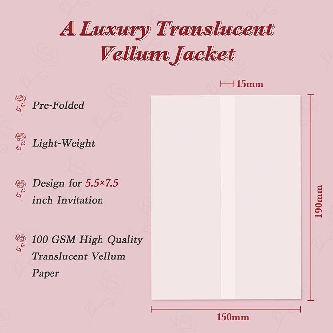 30 Pack Pre-Folded Vellum Jackets - Image 2