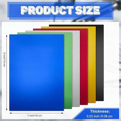 6 Pack 5 x 7 Inch Metal Engraving Sheets Multicolor Laser Engraving Blanks 0.8 - Image 2