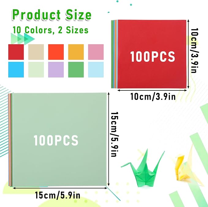 200 Pcs Origami Scrapbook, Paper Airplane Paper Double Sided Scrapbook Paper - Image 2
