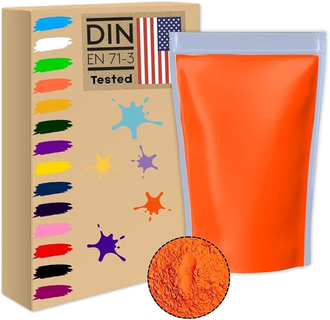 2.2lb/1kg orange Holi color powder rangoli non toxic bulk organic washable by Unknown