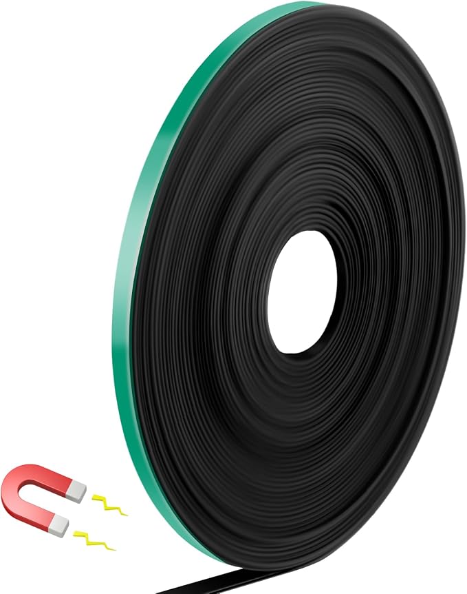 Magnetic Tape Roll Thin Strips, 1/4 Inch x 33 Feet Magnetic Board Dividers by Unknown