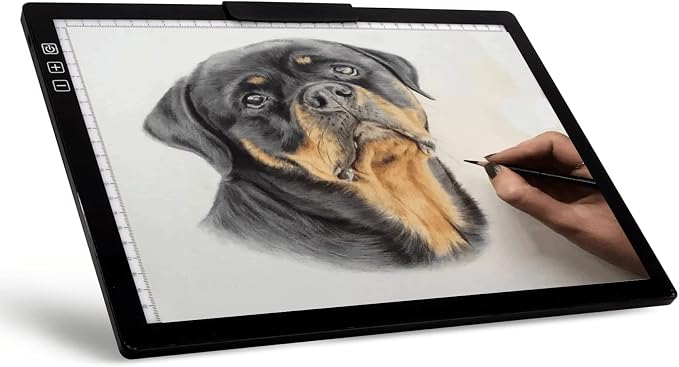 Wireless Rechargeable A4 LED Light Pad w/Built-in Riser Stands, 6 Levels of - Image 6