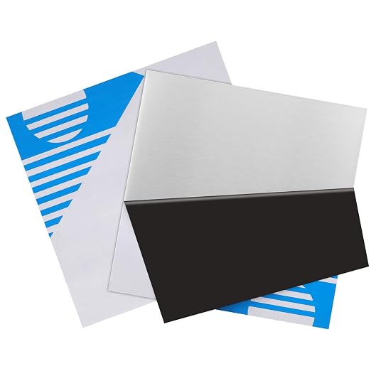 2Pcs 304 Stainless Steel Sheets Metal 8" x 8" x 1/32" Inch 304 Stainless Steel by CKVIHAV