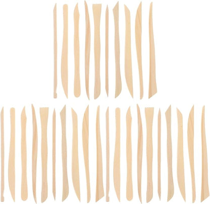 VILLCASE 30pcs Wooden Clay Carving Modeling Tools Kit, Double-Ended Clay by VILLCASE