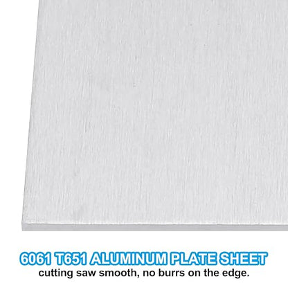 PATIKIL 6061 T651 Aluminum Sheet Metal 6 x 12 x 1/25.4 Inch 3Pcs Flat Plain - Image 4