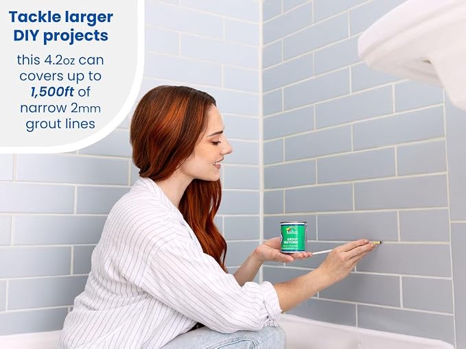 Grout Pen Cream Grout Paint: Waterproof Tile Paint Grout Refresh Restorer - Image 3
