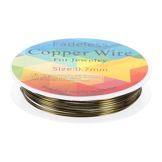 HARFINGTON 10ft Jewelry Wire, 22 Gauge Brass Craft Soft Metal Tarnish Resistant by HARFINGTON