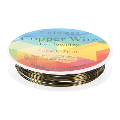 HARFINGTON 10ft Jewelry Wire, 22 Gauge Brass Craft Soft Metal Tarnish Resistant by HARFINGTON