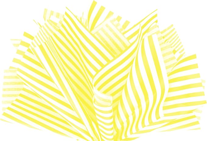 Flexicore Packaging Yellow Pin Stripe Print Gift Wrap Tissue Paper Size: 15 by FlexicorePackaging