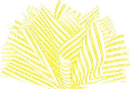 Flexicore Packaging Yellow Pin Stripe Print Gift Wrap Tissue Paper Size: 15 by FlexicorePackaging