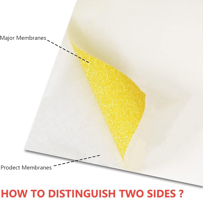 guangyintong Glow Glitter Gold Heat Transfer Vinyl HTV Rolls, Glitter HTV Vinyl - Image 2
